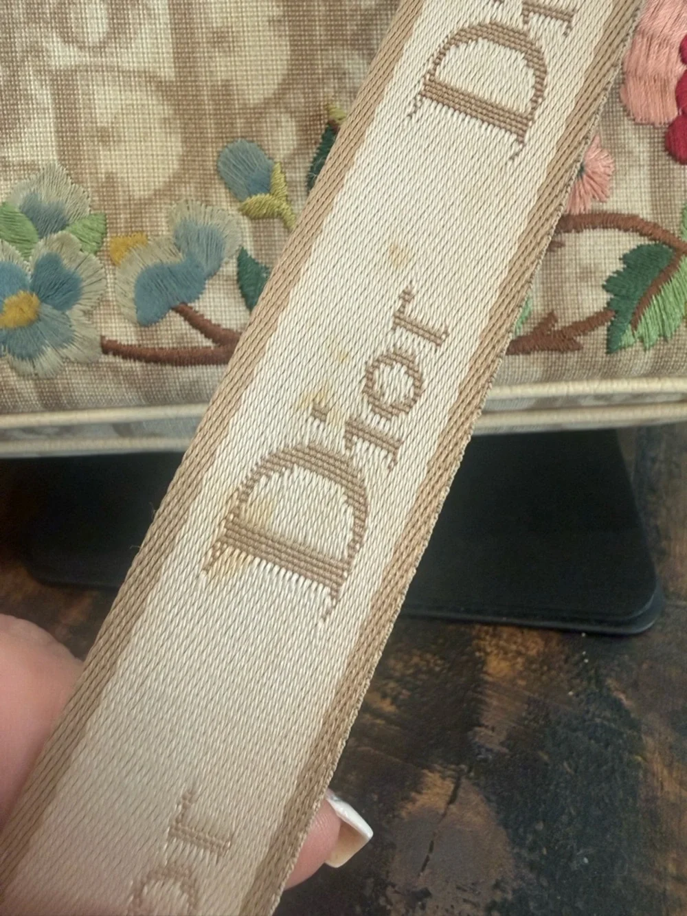 Dior Beige Trotter Floral-Embroidered Crossbody w/COA & Matching Wallet BOD1024 - Picture 16 of 16